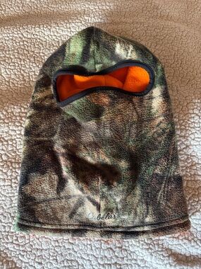 Cabela's Adult Camouflage Fleece Balaclava with Orange Lining